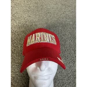 Rapid Dominance Hat Cap Strap Back Mens One Size Red Marines USMC Embroidered